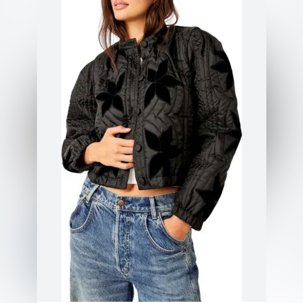 FREE PEOPLE Quinn Quilted Crop Jacket - Picture 6 of 16